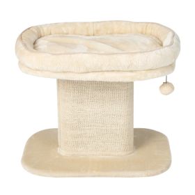 Modern Cat Tree Tower with Large Plush Perch and Sisal Scratching Plate