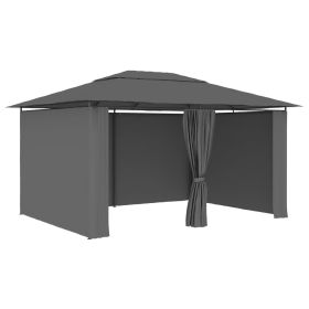 Garden Marquee with Curtains 157.4"x118.1" Anthracite