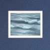 Trendy Decor 4U "The Ocean Blue - high tide at sunset" Framed Wall Art for Living Room, Wall Art Print for Home Decor