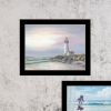 Trendy Decor 4U "Lighthouse at Sunset" Framed Wall Art for Living Room, Wall Art Print for Home Decor, Bedroom Wall Art by Georgia Janisse