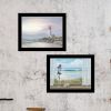 Trendy Decor 4U "Lighthouse at Sunset" Framed Wall Art for Living Room, Wall Art Print for Home Decor, Bedroom Wall Art by Georgia Janisse