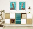 "Pelicans Collection" 2-Piece Vignette By Lisa Morales, Printed Wall Art, Ready To Hang Framed Poster, White Frame