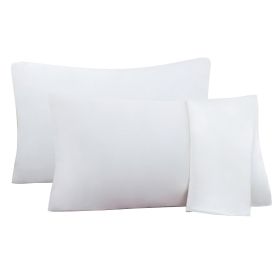 75D Satin Artificial Silk Pillowcase (Option: White brushed-King 20X36in-1Pairs)