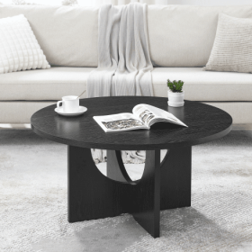 Modern Minimalist Coffee Table, Solid Wood Coffee Table, Nordic Style Coffee Table, Simple Design, Suitable For Both Home And Office. (Color: black)