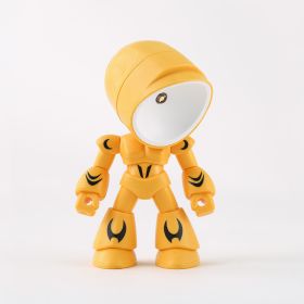 1pc Mini LED Night Light Cartoon Table Lamp Hero War Police Night Light Children's Room Bedside Table Bedroom Living Room Decoration (size: Yellow)