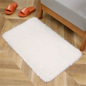 1pc, Luxury Soft Plush Shaggy Area Rugs for Bedroom, Living Room, and Nursery - Non-Slip, Washable (Color: Pure White, size: 19.69*31.5inch)