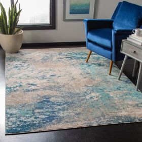 Color outdoor carpet (Material: Polypropylene, Color: Blue/GREY)