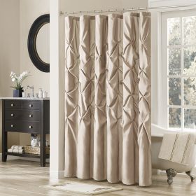 Tufted Semi-Sheer Shower Curtain (Color: as Pic)