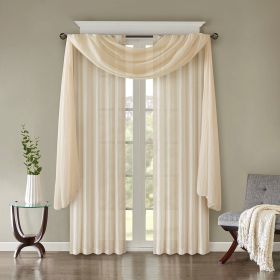 Solid Crushed Curtain Panel Pair(2 Pcs Window Panels) (Color: as Pic)