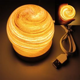 USB Fantasy Rainbow Planet Light Astronomical Ornaments Desktop Decorative Lights Art Crafts Wooden Case Gifts for Wedding Party (Emitting Color: Sunset, Ships From: China)