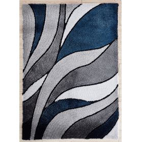 "Aria Collection" Soft Pile Hand Tufted Shag Area Rug (Color: as Pic)